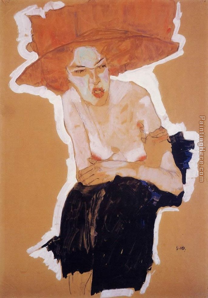 The Scornful Woman Gertrude Schiele painting - Egon Schiele The Scornful Woman Gertrude Schiele art painting